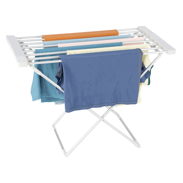 Homefront Electric Heated Clothes Horse Rail Airer Dryer 130W - Indoor Portable Free Standing - Energy Efficient, Low Energy