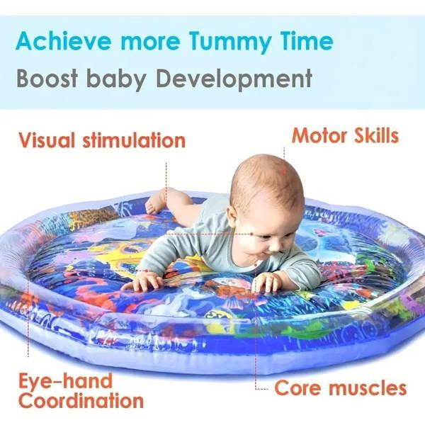 Dyzi Aquarium-Themed Inflatable Water Play Mat for Babies 65cm/29 inches