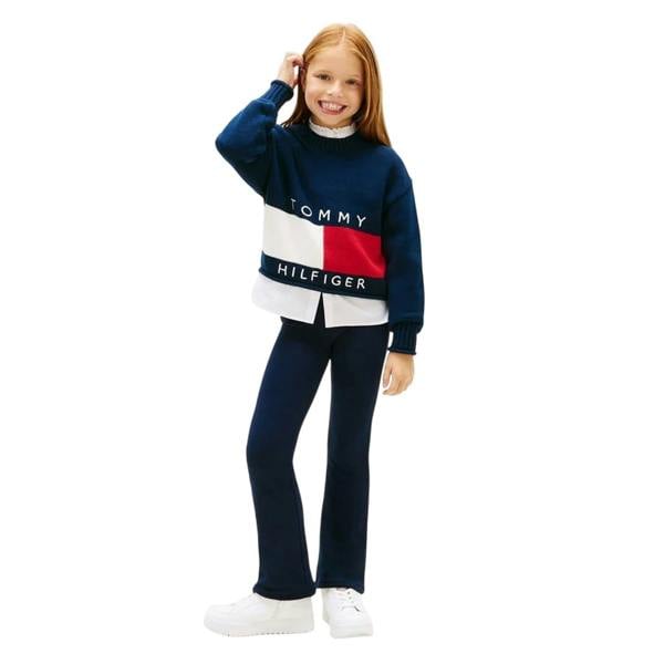 Tommy Hilfiger Girls Elasticated Leggings - Heritage - 