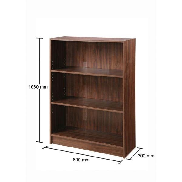 Timber Art Design 3 Tier Bookcase Wide Display Shelving Storage Unit Wood Furniture