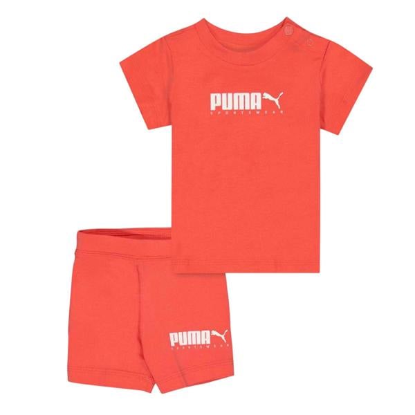 Puma Childrens/Kids Logo Cotton Top & Bottom Set Set - Peach - 