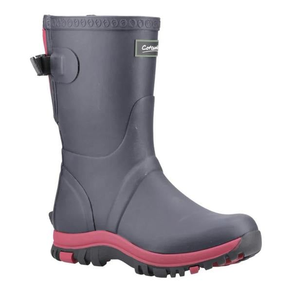 Cotswold Womens Realm Adjustable Wellington Boots - Navy/Pink