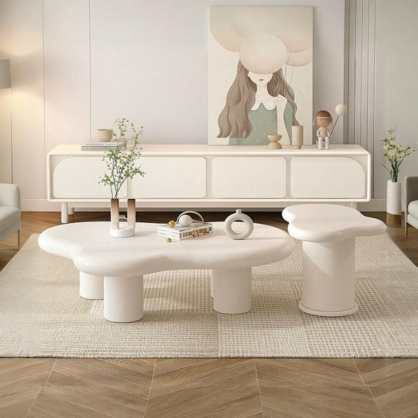 Leilani Stylish TV Stand, Cream-Ritconcept-Rit Concept