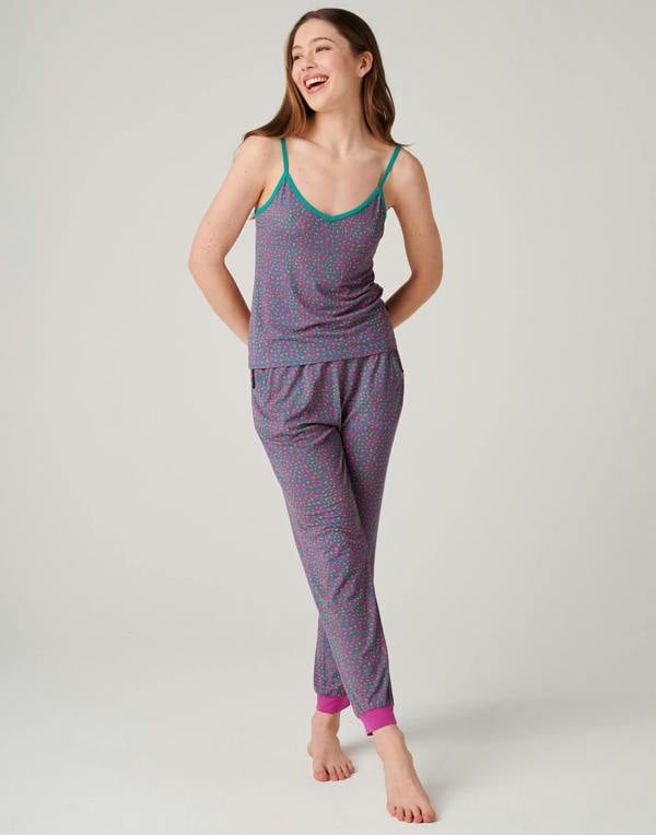British Boxers Women's Bamboo Camisole Pyjama Set – Spectra Leopard