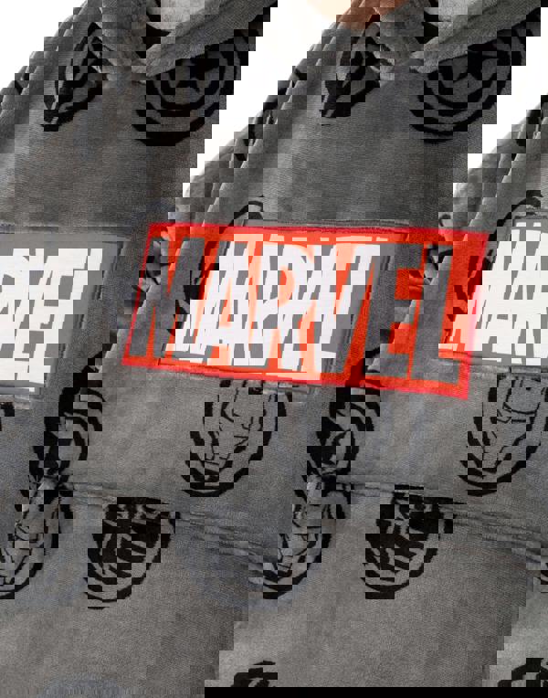 Marvel Mens Grey Logo Blanket Hoodie (One Size)
