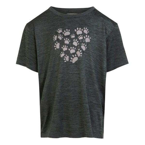 Regatta Childrens/Kids Alvardo VIII Paw Print Marl T-Shirt - Seal Grey