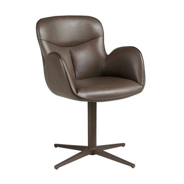 Angel Cerdá Swivel Chair in Chocolate Brown Leatherette 4205