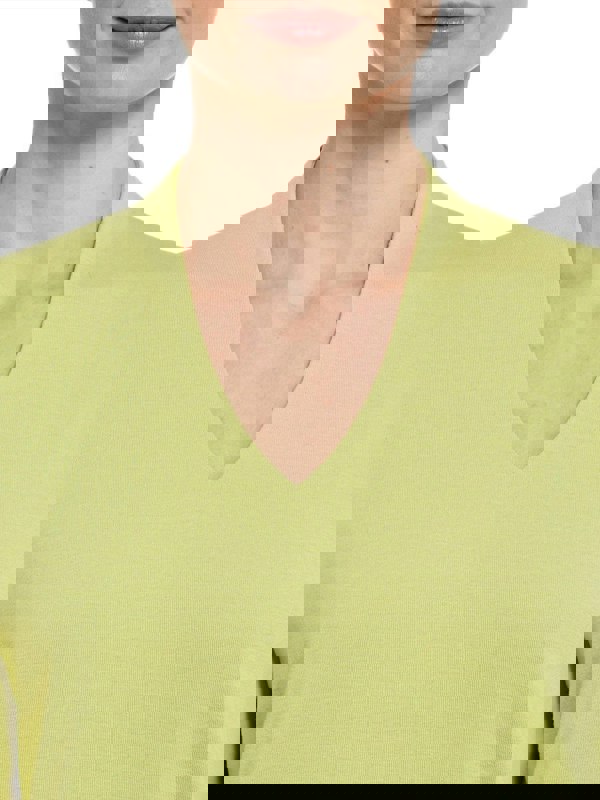 PennyPlain High Back V-neck Top - Kiwi