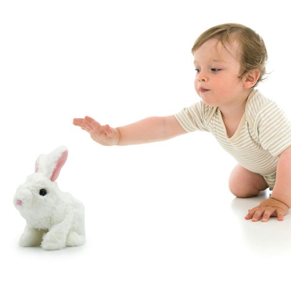 Pugs at Play Hopper Jumping Rabbit Interactive Plush Toy