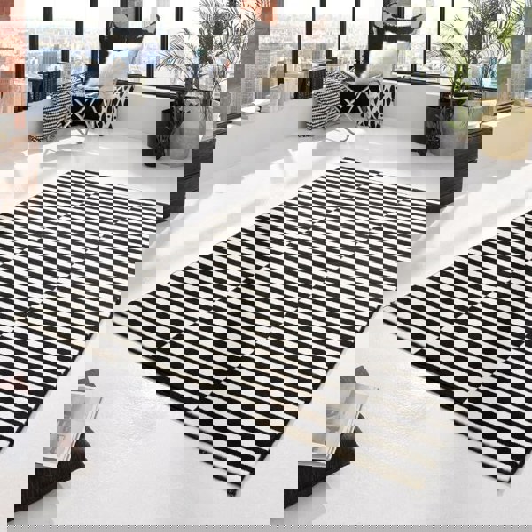 Velours Panel Design Black & Cream