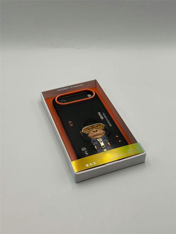 Nimmy Friends Nimmy Cool & Cute 2.0 Gorilla Case with MagSafe for iPhone 17 Air 6.5" Black Orange - N-KMLL-IP17-AIR-016