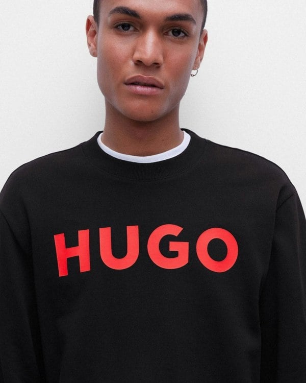 HUGO HUGO Dem Large Logo Mens Crew Neck Sweatshirt NOS