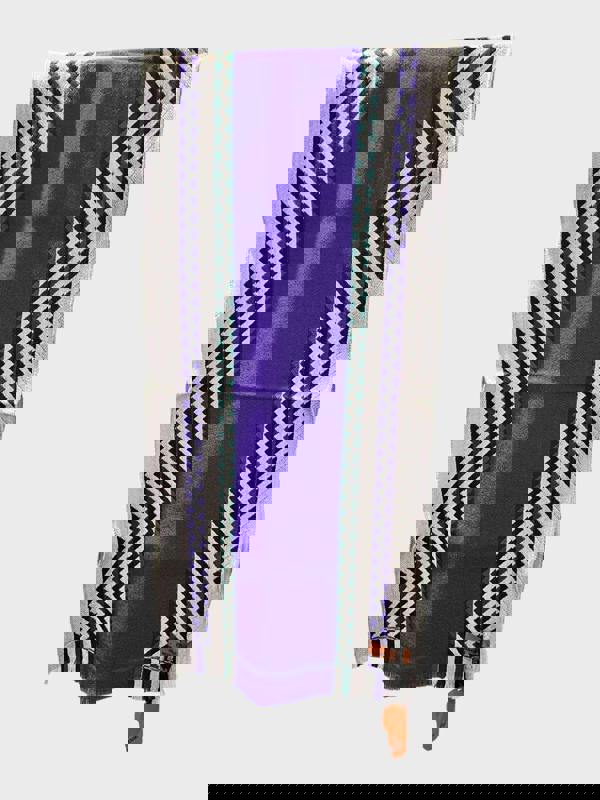 Missoni ZigZag Logo Scarf Grey Purple