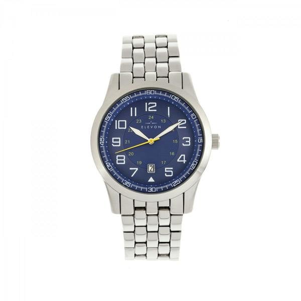 Elevon Garrison Bracelet Watch w/Date - Silver/Blue - ELE105-4