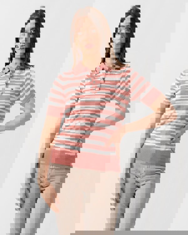 Tommy Hilfiger Lyocell Short Sleeve Womens Polo Sweatshirt