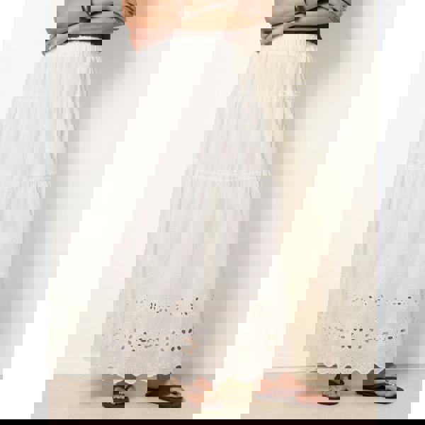 Blue Vanilla Crochet Detailed Maxi Skirt