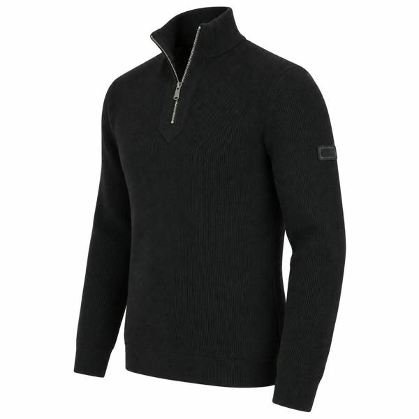 Barbour International Crawley Funnel Zip Neck Jumper Black