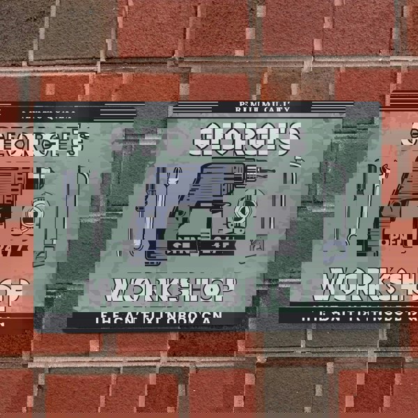 Personalised Memento Company Personalised Workshop Metal Sign