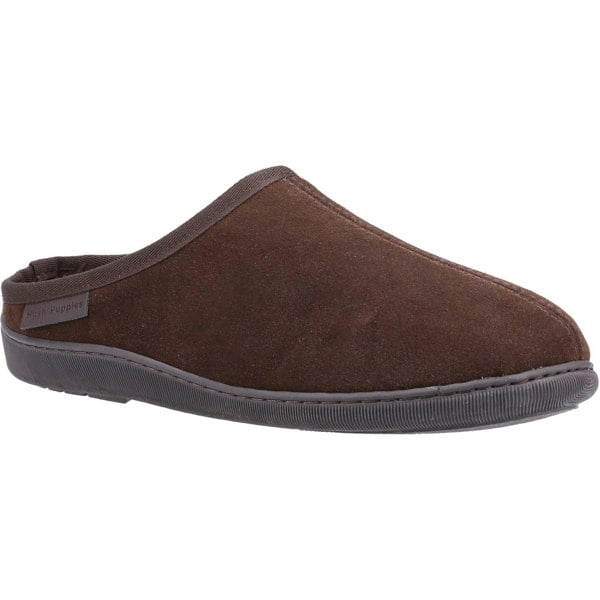 Hush Puppies Mens Ashton Suede Slippers - Brown