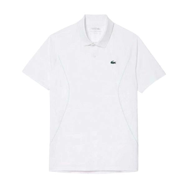 Lacoste Mens Tennis x Novak Djokovic Regular Polo Shirt - White - 