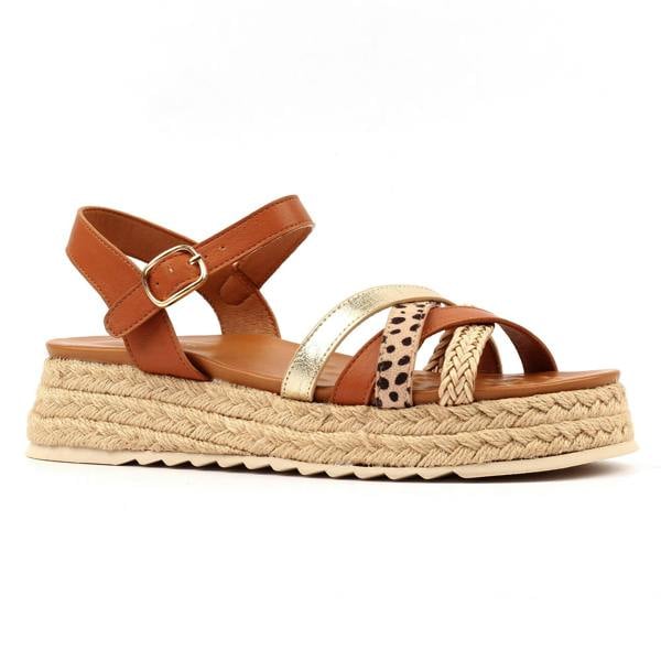 Lunar Womens/Ladies Flick Sandals - Tan - 