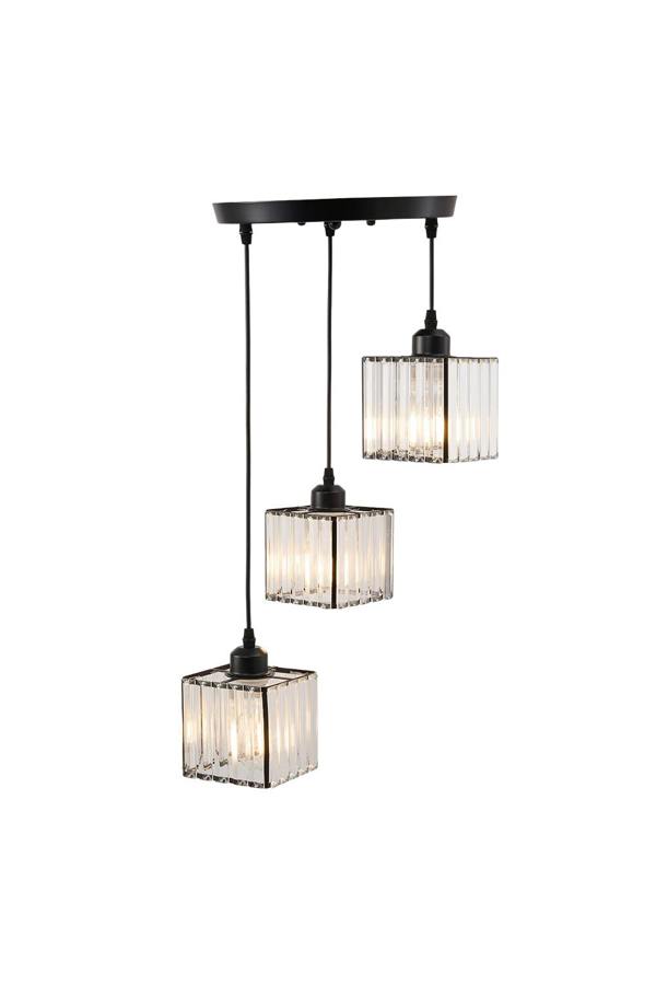 Living and Home 3-Light Crystal Ceiling Pendant Light Fixture