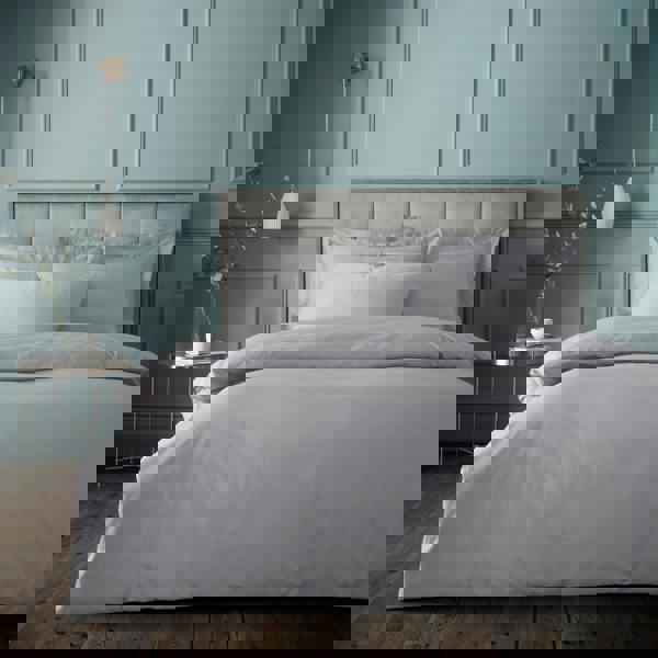Bianca 180 Thread Count Egyptian Cotton Duvet Cover Set Silver Grey
