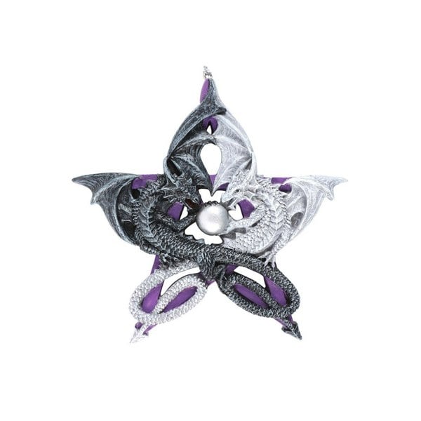Serano Pentagram Dragon Hanging Ornament by Anne Stokes