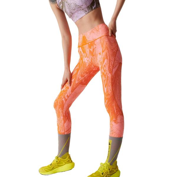 Adidas Womens/Ladies Marble Leggings - Orange - 