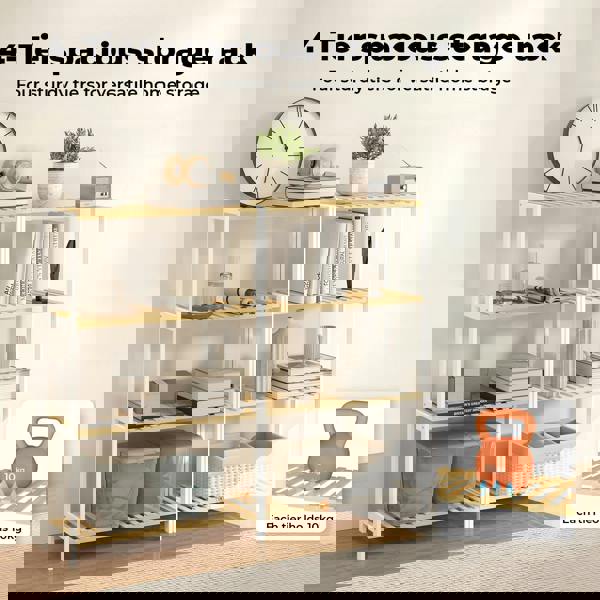 Levede Bamboo Storage Shelf 4-Tier Organiser Shelving Unit Plant Stand Shoe Rack