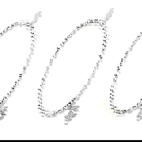 Mylee London Crystal Crown on Silver Ball Bead Bracelet