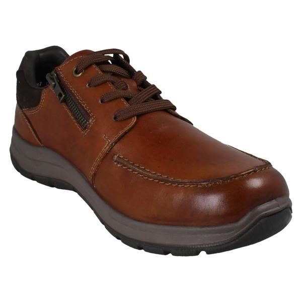 Rieker Mens Rieker TEX Zip Detailed Extra Wide Lace Up Shoes 03607