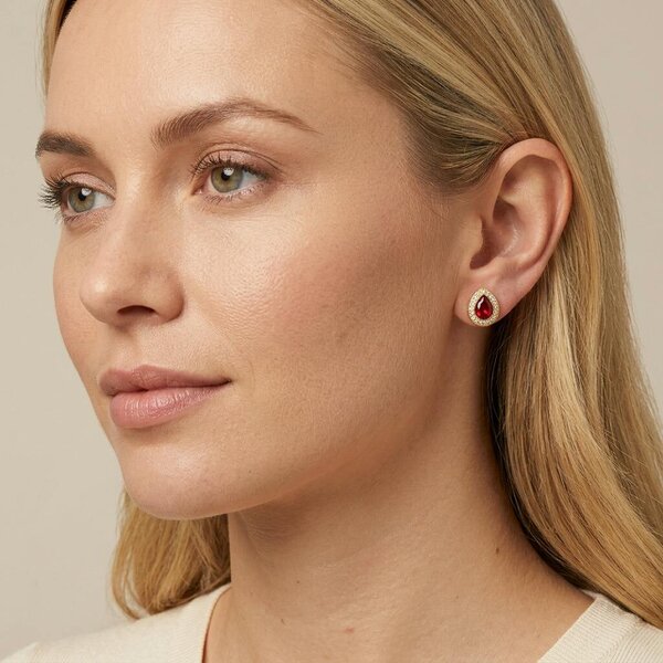 Cachet London Talma Ruby Gold Earrings