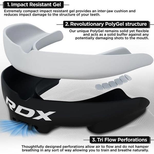 RDX Sports MOUTH GUARD JUNIOR BLACK/WHITE