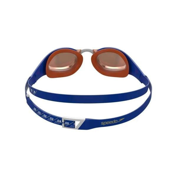 Speedo Fastskin Pure Focus mirror goggles in blue and orange