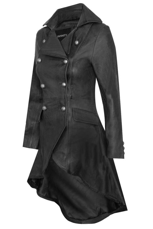 Infinity Leather Womens Gothic Victorian Coat-Accra