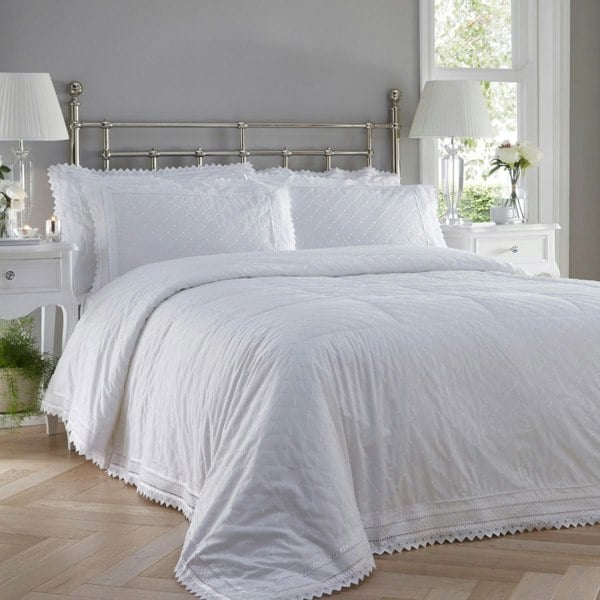 Portfolio Home Broderie Anglaise Quilted Bedspread