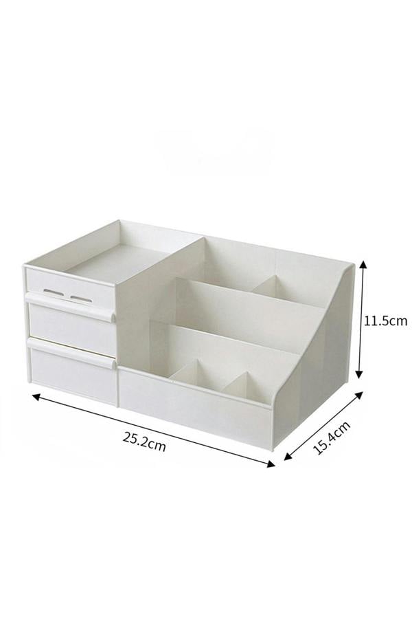 Living and Home Plastic Makeup Storage Box Multifunctional Desktop Cosmetic Organizer