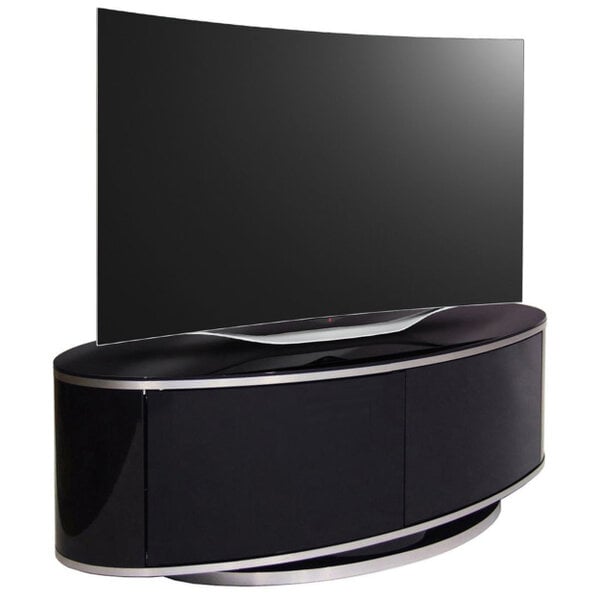 MDA Designs Luna Beam Thru Remote Friendly up to 50" LED/LCD/Plasma Gloss Black Luxury TV Cabinet Stand