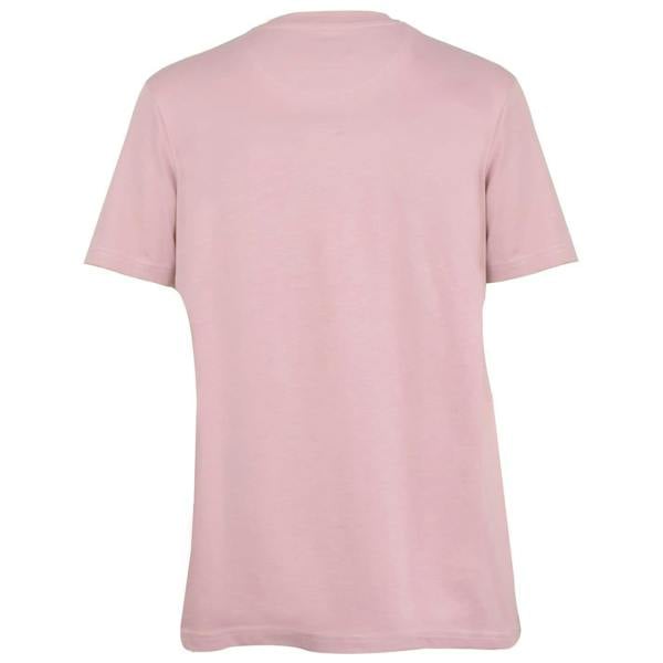 Pretty Green Mens Large Logo Crew Neck T-Shirt - Light Pink - 
