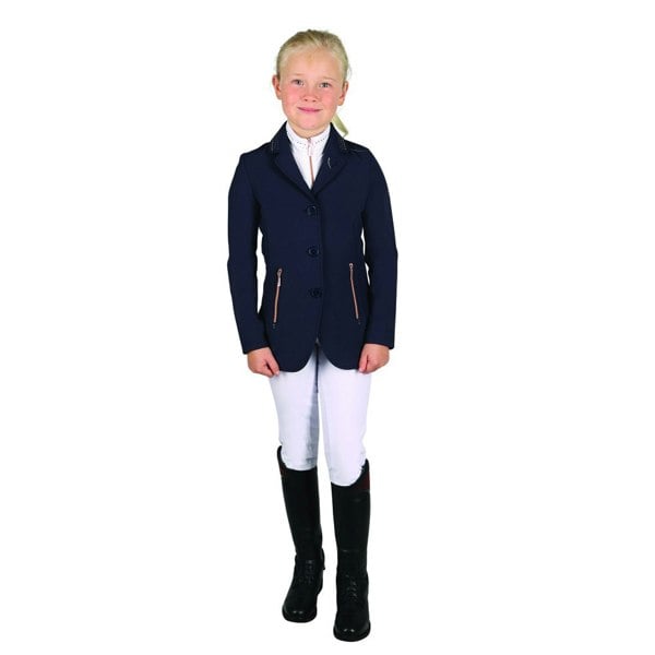 HyFASHION Childrens/Kids Roka Royal Diamante Show Jumping Jacket - Navy/Rose Gold