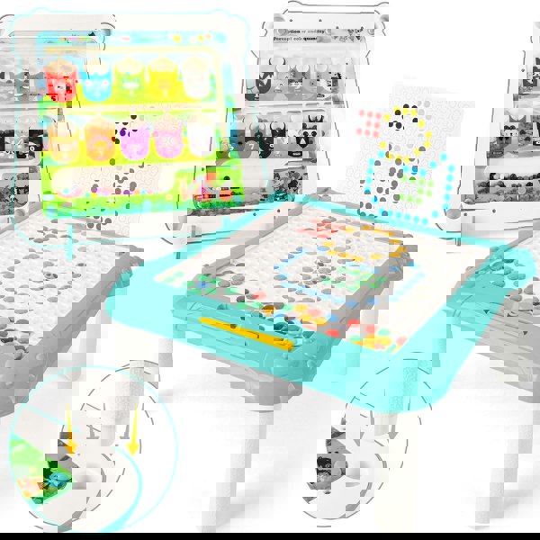 deAO Toys 2-in-1 Maze & Drawing Board for Kids – STEM Montessori Toy with 10 Double-Sided Pattern Cards for Early Learning and Fine Motor Skills