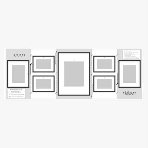 nielsen 7 Piece Gallery Wall Frame Set, Black Aluminium