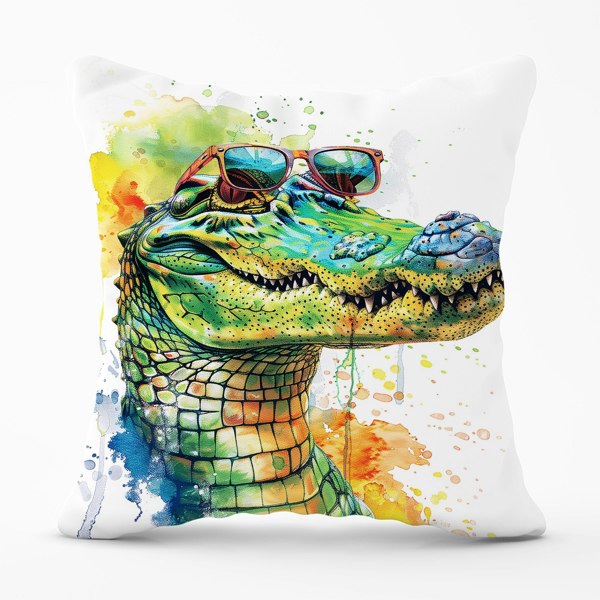 Warren Reed Cool Crocodile Cushions