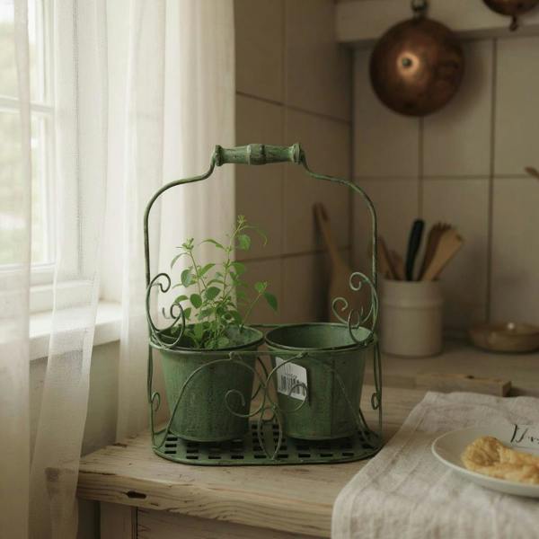 LEAF GREEN 2 POT PLANTER