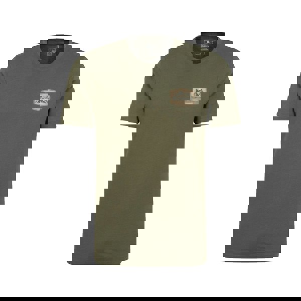 Mountain Warehouse Mens Badge Organic T-Shirt - Khaki Green