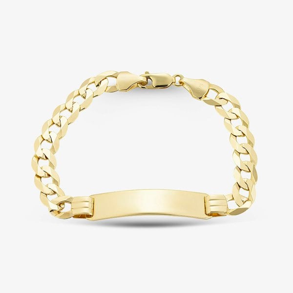 T. H. Baker 9ct Yellow Gold 8.5 Inch ID Curb Chain Bracelet SIDB-830-9Y-8.5