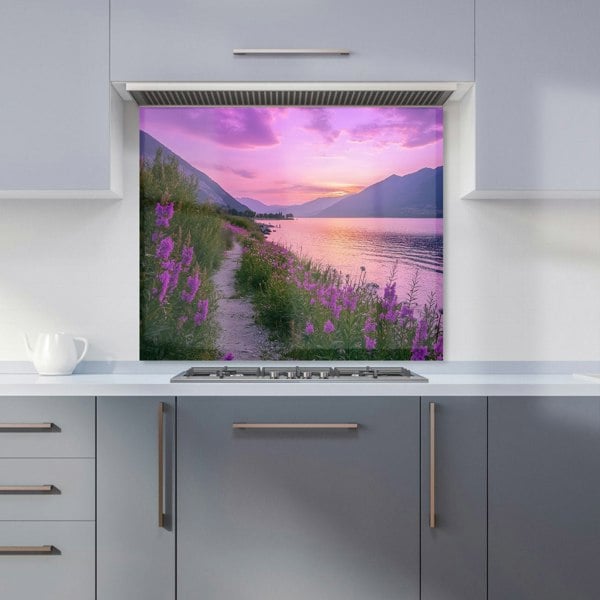 Warren Reed - Designer Twilight Path by the Lake Kitchen Splashback