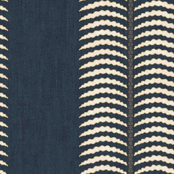 Joules Palm Leaf Stripe Blue Wallpaper