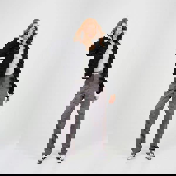 Brave Soul Black Faux Sharkskin Puffer Jacket - Black Image 3